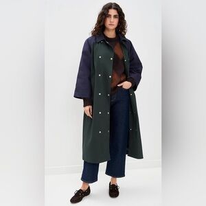 NWT The Tiny Big Sister Color Blocked Trench Coat